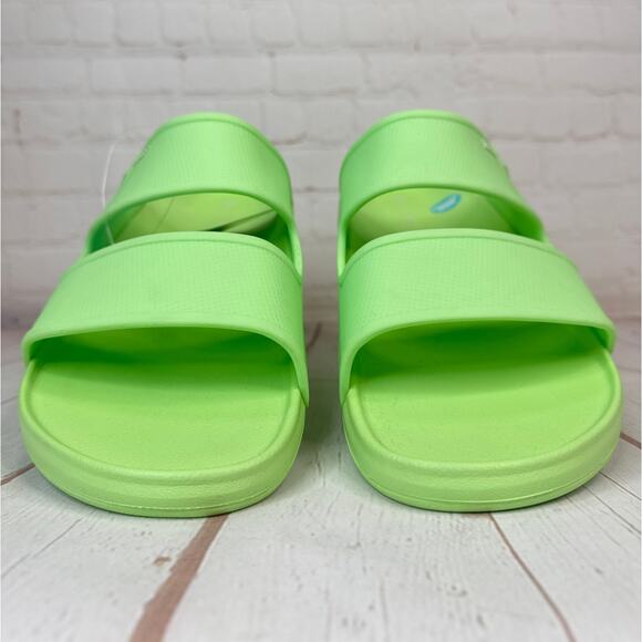 Reef Oasis Double Up Lime Cushioned Water Friendly Slides Sandals Mens Size 13